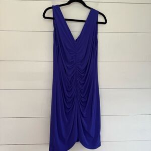 Calvin Klein Women’s 8 Purple Ruched Sleeveless Tank Dress Career Workwear Offic